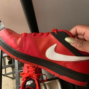 Red Nike sneakers